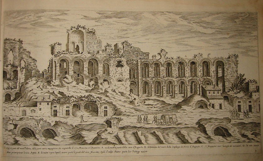 Dupérac Etienne (1535 ca.-1604) Vestigij et parte del monte Palatino, dalla parte verso mezzogiorno che risguarda il circo Massimo et l'Aventino... 1671 Roma